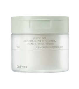 ПОД ЗАКАЗ.Celimax Пилинг-пэды от воспалений для проблемной кожи 10 шт Ji Woo Gae Cica BHA Blemish Toner Pad 15880.270.50 - фото 32391