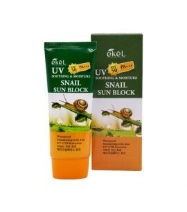 ПОД ЗАКАЗ.Ekel Крем солнцезащитный улиточный Soothing & Moisture Snail Sun Block SPF 50 PA+++ 10507.270.50 - фото 32451