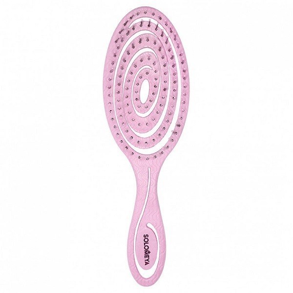 ПОД ЗАКАЗ.Solomeya Подвижная био-расческа для волос Розовая Detangling bio hair brush 14390.900.50 - фото 33298